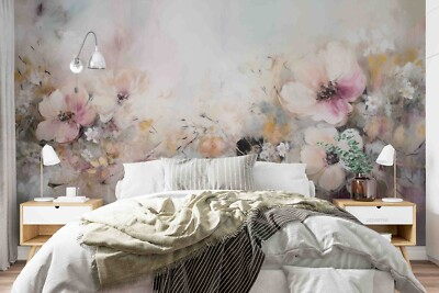 #ad 3D Floral Rural Oil Painting Self adhesive Removeable Wallpaper Wall Mural AU $49.99