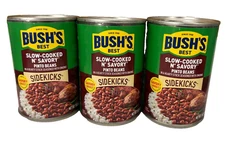 Bush's Best Sidekicks Slow Cooked & Savory Pinto Beans 15 oz (3 cans)
