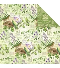 Graphic 45 Time to Flourish Collection Shamrocks 8" March Flourish Cardstock