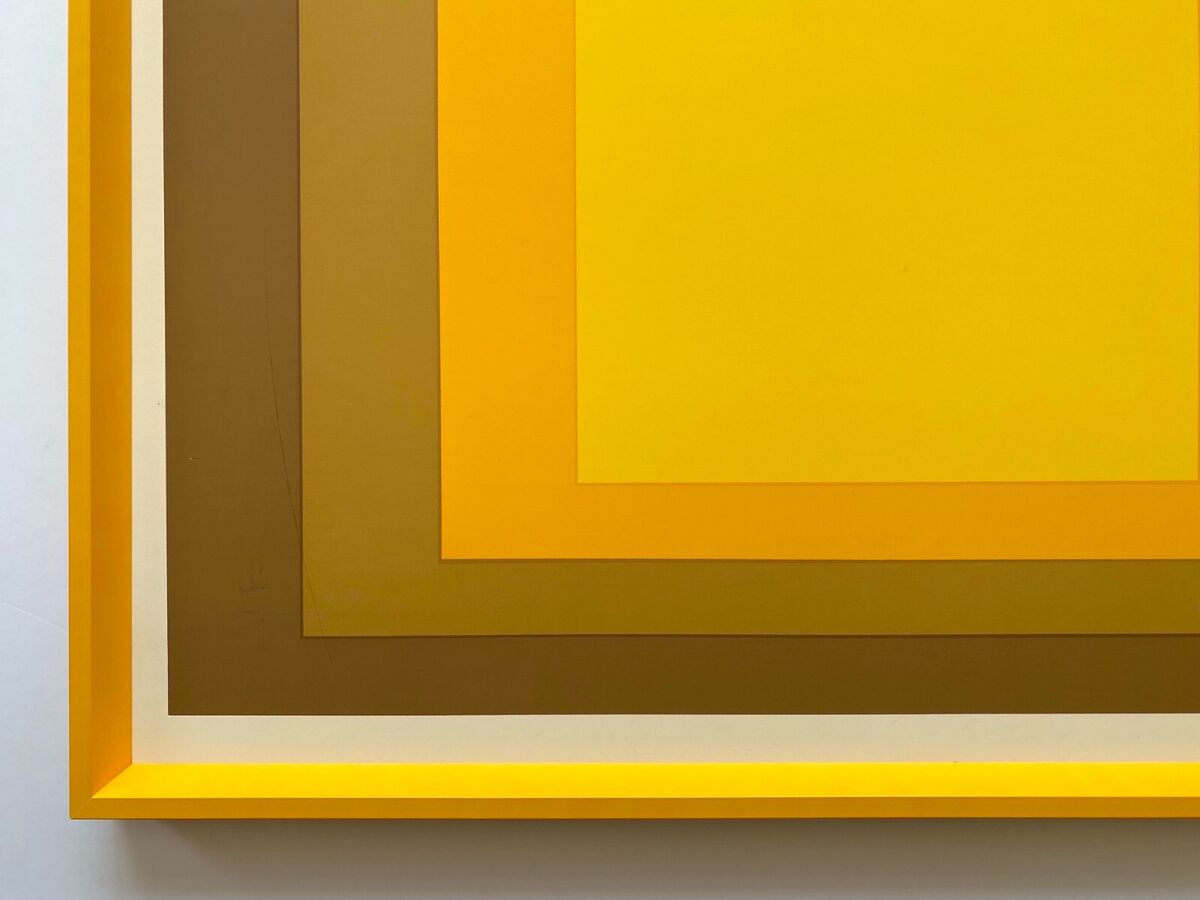 JOSEF ALBERS RARE 1969 MODERNIST SILKSCREEN PRINT FRAMED JOSEF ALBERS RARE 1969 MODERNIST SILKSCREEN PRINT FRAMED