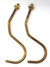 2 Brass Cue Holder Hooks For Pool Stick Gold Brass Pool Table Accessory