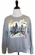 Harry Potter Wizarding World Sweatshirt Womens Size XL Gray Hogwarts Graphic