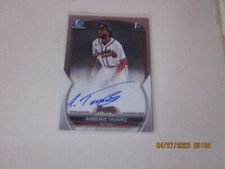 Ambioris Tavarez RC 2023 Bowman Chrome 1st Bowman Auto Braves