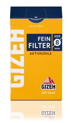 50x 100 (5000) Gizeh Aktivkohlefilter 8mm Zigarettenfilter Feinfilter cigarette