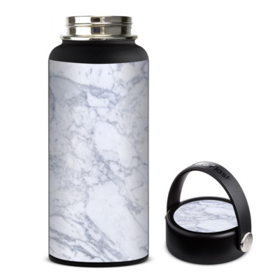 Skin Decal for Hydro Flask 32oz Wide Mouth Grey White Standard