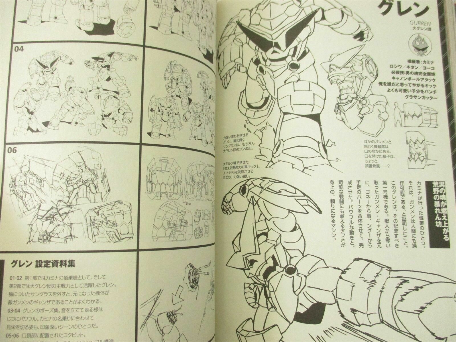 Gurren Lagann Tengen Toppa Basic Drill Art Illustration Book Japanese Hardcover Ebay