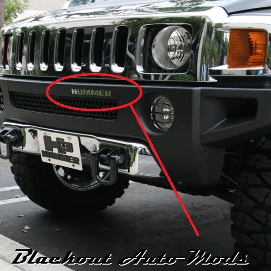 Letras de parachoques delanteras cromadas para insertos de plástico ABS Hummer H3 Foto 2 de 2