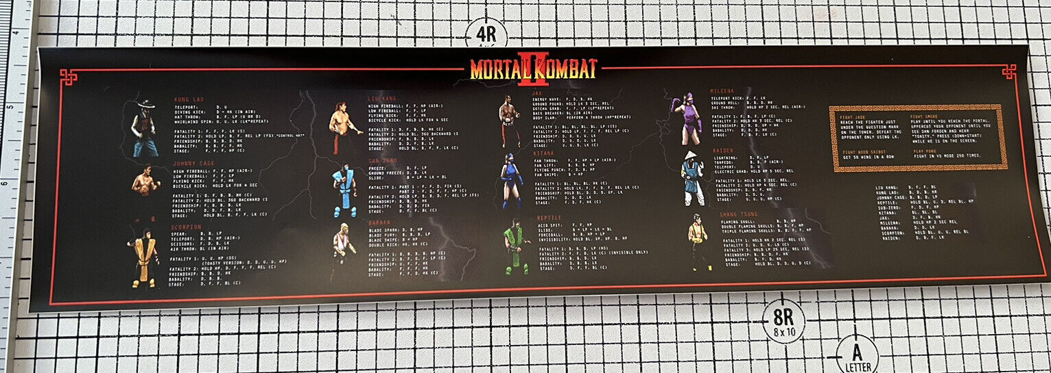 Mortal Kombat 2 Bezel Moves List 