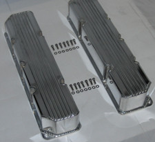 1976-87 Jeep Amc Pol Finned Fabricated Aluminum Valve Covers V8 304 360 390 401