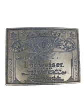 Vintage Genuine Budweiser King of Beers Anheuiser Busch Belt Buckle USA