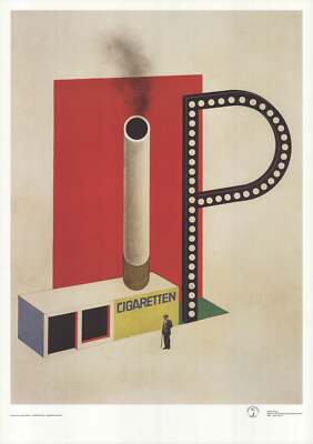 HERBERT BAYER Verkaufs- und Werbekiosk Zigarettenmarke P 33.25'' x 23.5'' Offset L