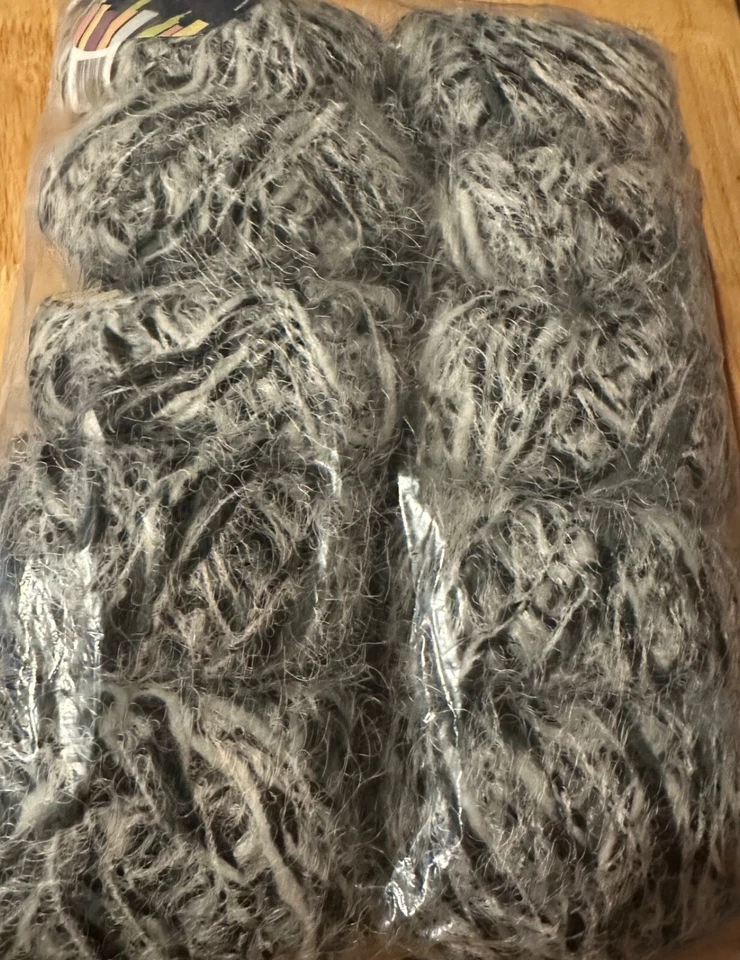 NEW 10 balls x NY Yarns, Wild Thing, White & Black, Knit Crochet 1.75 oz. each - Image 2 of 4