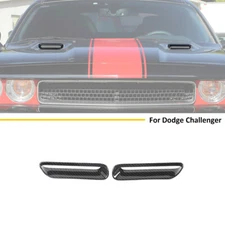 Carbon Fiber Hood Scoop Air Vent Ring Trim Bezels For 2009-2014 Dodge Challenger