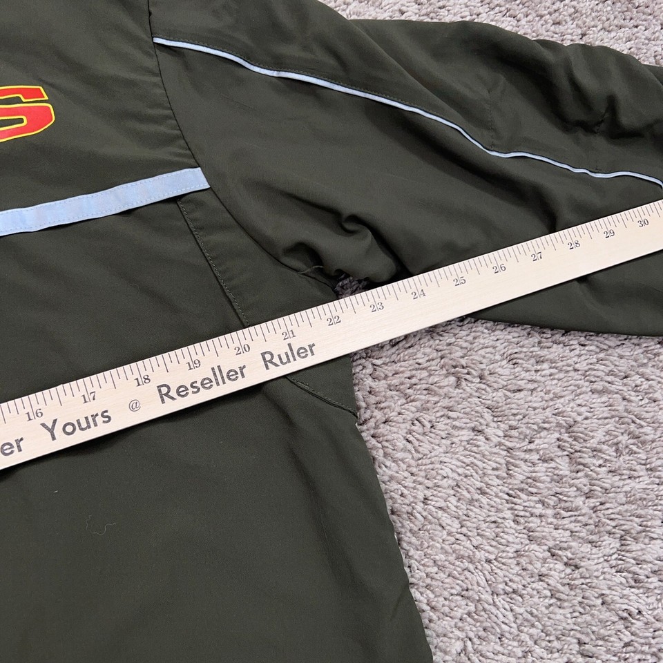 Marines Jacket Mens Medium Army Green New Balance Windbreaker Semper
