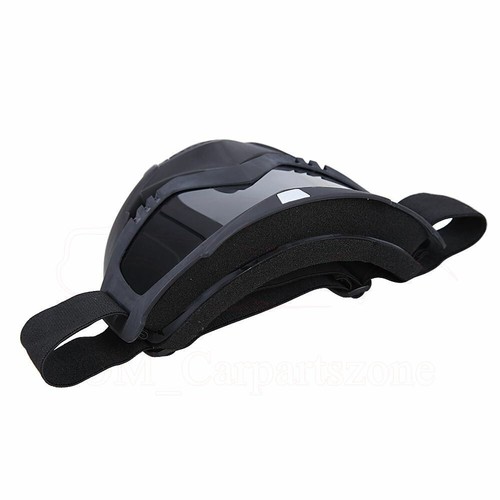 MOTORCYCLE/PAINTBALL/AIRSOFT- DETACHABLE MODULAR FACE MASK. GOGGLES, BLACK - Picture 5 of 24