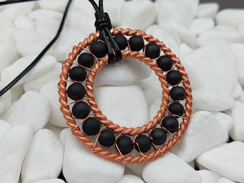 Tensor ring; 177, 188 MHz; 1/4; 1/8; shungite beads - Photo 2 sur 9