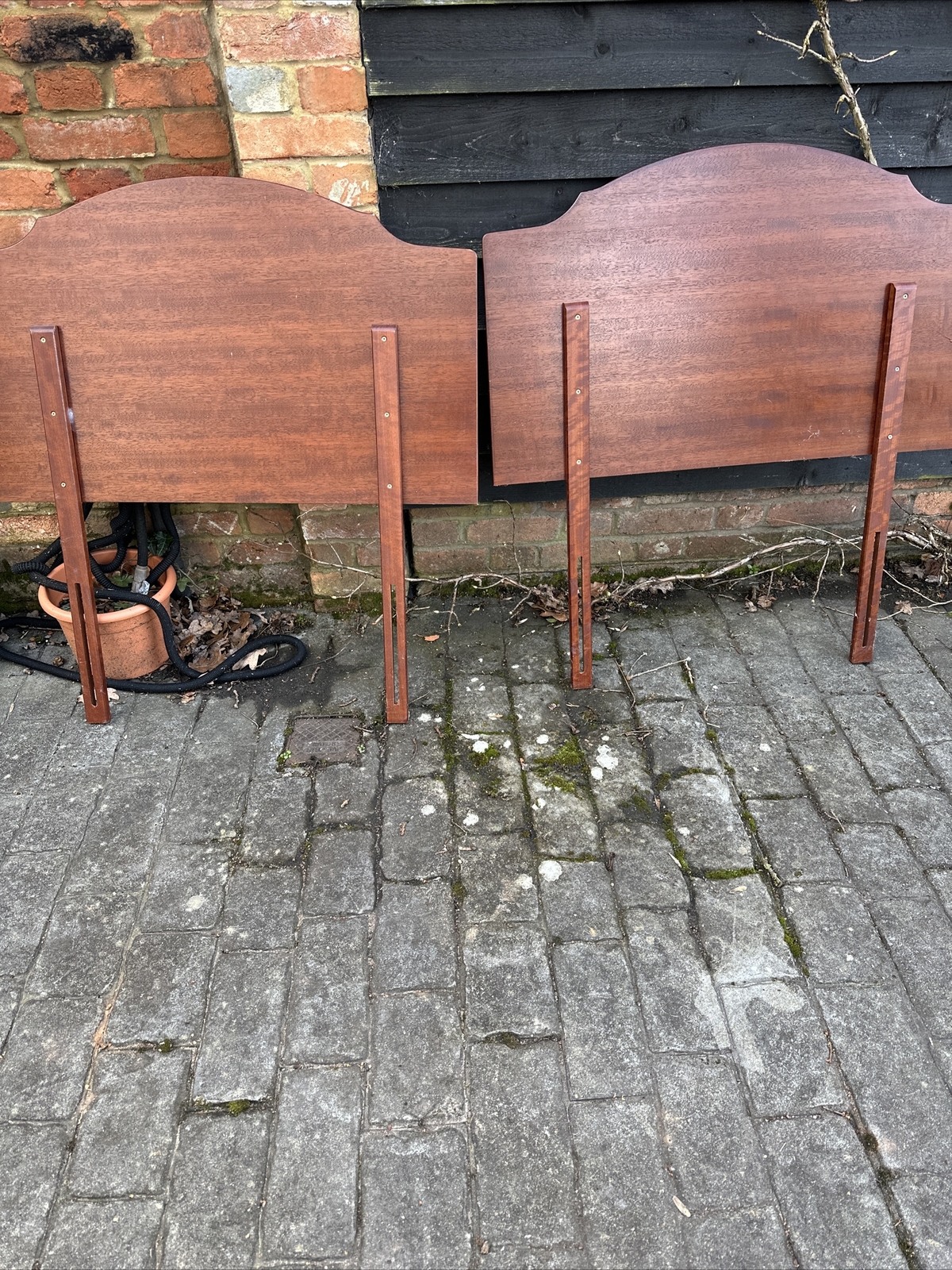 Pair of Antique Wooden Headboards eBay