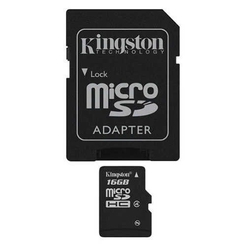 Kingston 16GB Memory Card MicroSD HC w/ SD Adapter for Go Pro HD Hero Camcorders - Image 3 of 4