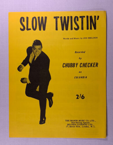 Chubby Checker Sheet Music Original Slow Twistin' 1962 - Afbeelding 1 van 14