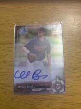 2017 Bowman Chrome Draft Auto Charlie Barnes