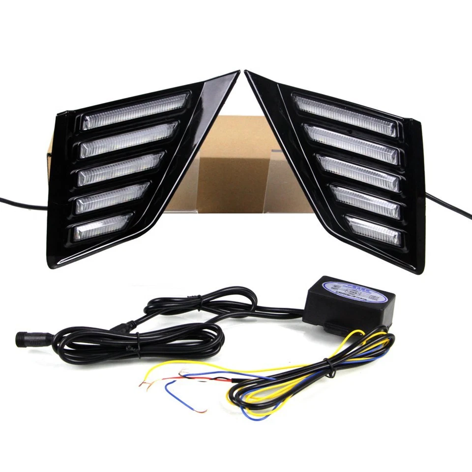 Par de luces de circulación diurna LED DRL para Buick Regal GS 2018 con lámpara de señal de giro Foto 2 de 4