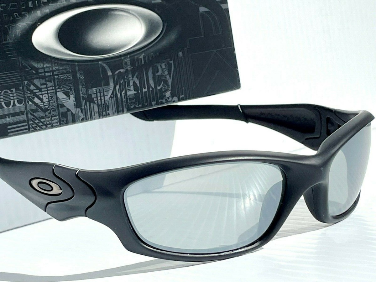 NEW Oakley STRAIGHT JACKET Matte Black w POLARIZED Galaxy Chrome