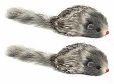 Realistic Mouse Prank Toy, 2 Mice For Twice The Fun. Funny Fake Rat Prank