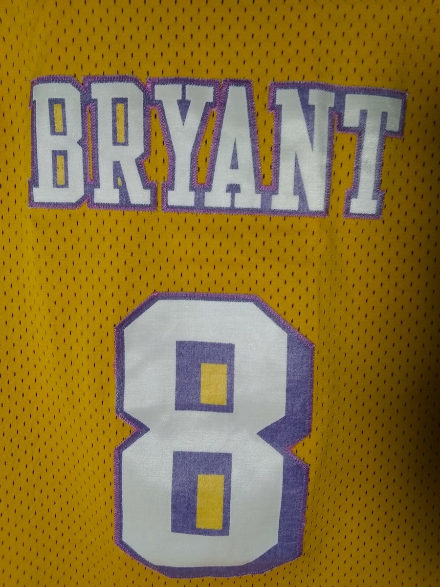Kobe Bryant Vtg Authentic Nike Throwback Jersey 8 Yellow Rewind 61