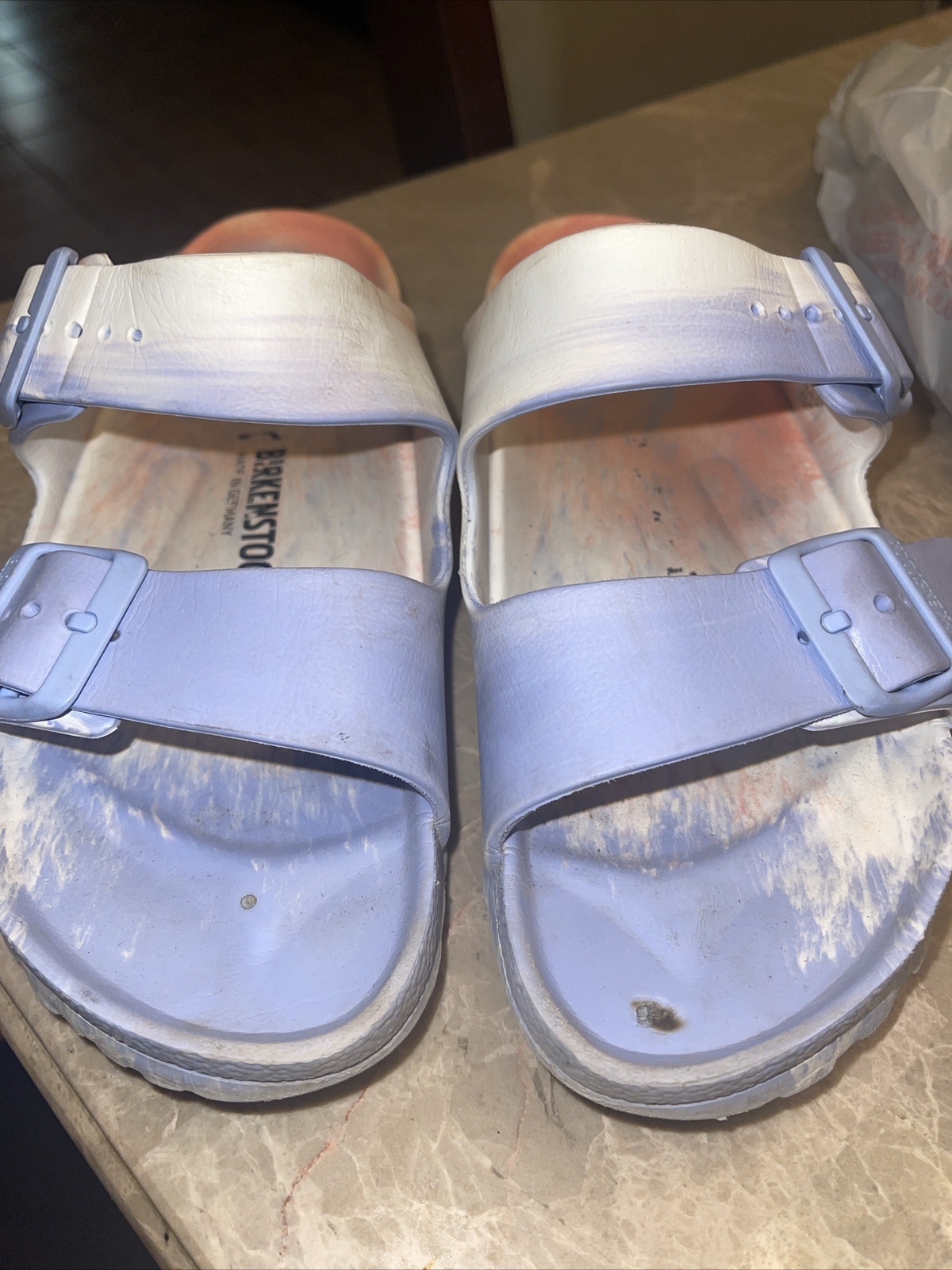 Birkenstock Arizona Rubber Tie Dye Slip On Sandal Siz… Gem