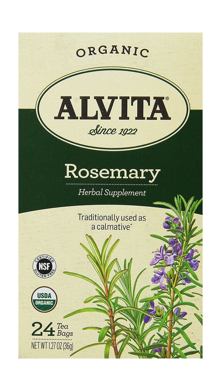 Alvita Organic Rosemary Tea Bags Herbal Supplement Premium quality 24