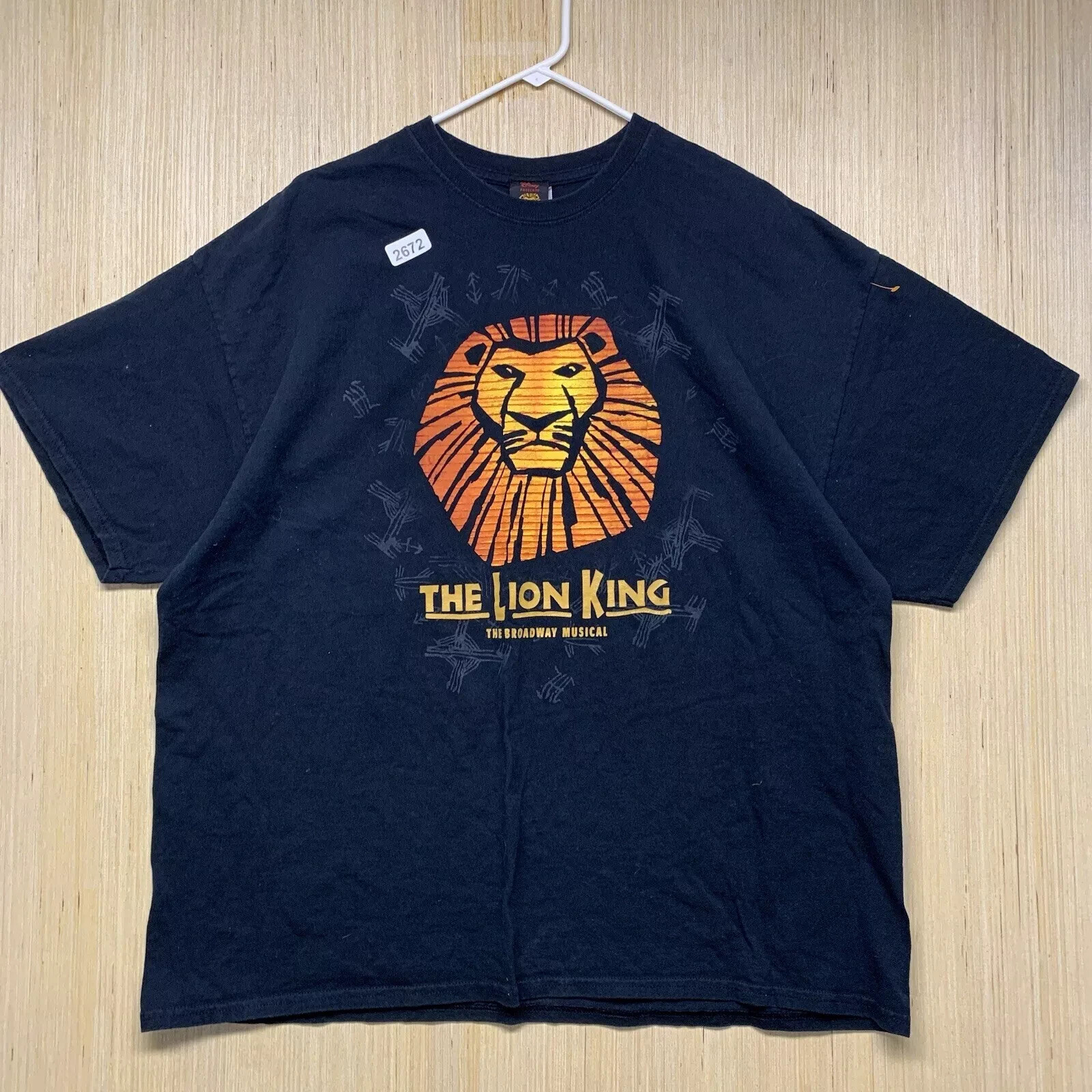 The Lion  King Shirt Adult 2Xl Black Short Sleeve Men’s The Broadway Musical Y2K