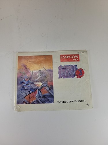 Mega Man 3 Nintendo NES Genuine Authentic Vintage Instruction Manual