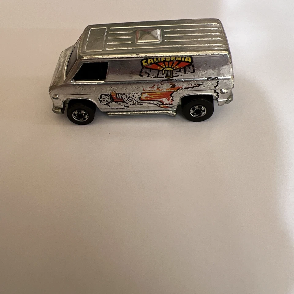 De colección 1974 Hot Wheels California Cruisin' Silver Van Super Chromes - Suelta Foto 4 de 4