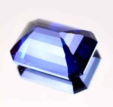 33 Ct Certified Natural Emerald Cut Blue Sapphire Flawless Loose Gemstone