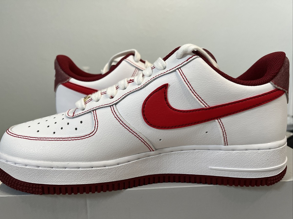 Nike Air Force 1 '07 LV8 First Use - University Red Shoes - Size 10.5