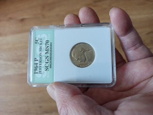 1964 P Proof Jefferson Nickel Coin SCGS MS 5C Gem Coin Perfect Grade#LT - Picture 3 of 3