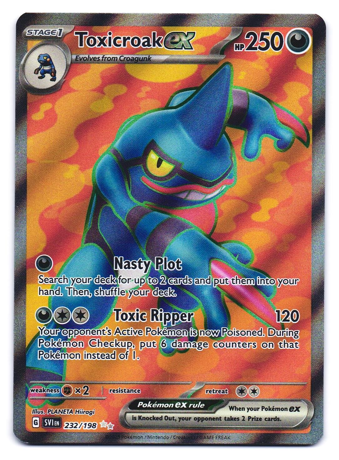 Toxicroak ex 232/198 Ultra Rare Scarlet & Violet Pokemon NM