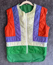 VTG Women 70s 80s Colorblock Puffer Vest Medium Ski Gorpcore Retro