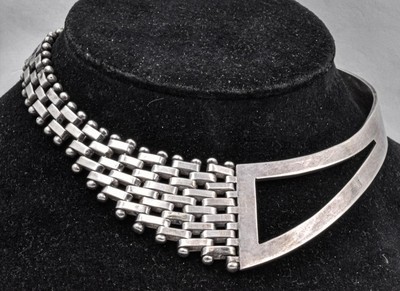 HUGE Sterling Silver solid & wide chain Made in Mexico Ladies necklace 16'' 134gr