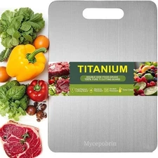 Katuchef Titanium Cutting Board, Siraat 100% Pure Apex Titanium Cutting Boards f