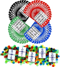 Regal Bingo - Bingo Cards and Reusable Chips Bingo Game Set - 50 Standard Playin