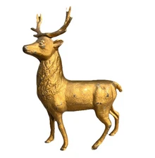 Vintage Antique Cast Iron Stag Deer or Bull  Elk  Coin Bank A.C. Williams