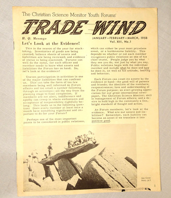 Christian Science Monitor Youth Forums' Trade Wind Publication 1958