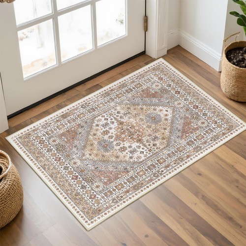 Entryway Rug - 2x3 Washable Rug Runner for Bathroom, Laundry Room, Kitchen, S...