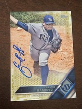 2016 Topps Gold ERASMO RAMIREZ RAYS In-Person Signed AUTO Autographed