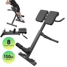 PORIYA Roman Chair Fixed Angle Steel Frame Home Gym Core Workout Extension Bench