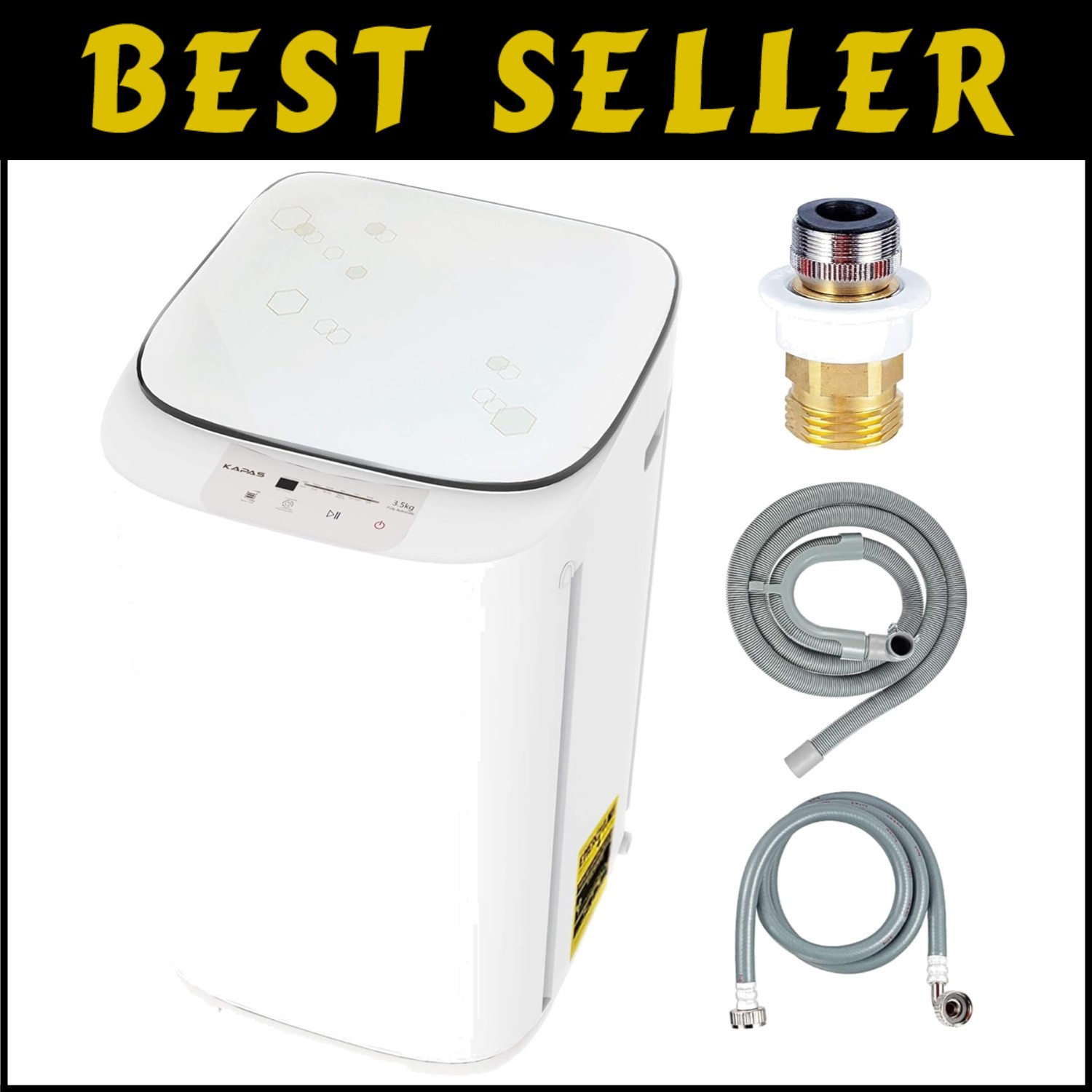 Efficient 8 lbs Capacity Automatic Washing Machine with Spin & Drain Functions