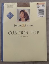 Vintage Jaclyn Smith Soft Beige Plus Sz E Control Top Pantyhose Nylon Stockings
