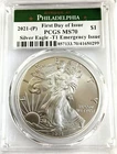 2021 (P) T 1 Emergency Issue American Eagle Silver Dollar  1 oz PCGS MS 70 FDOI