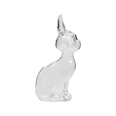 Clear Cats hair Jar Decorative Accent 6x19cm Display Solution